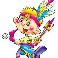 Схема вышивки «мальчуган с луком»