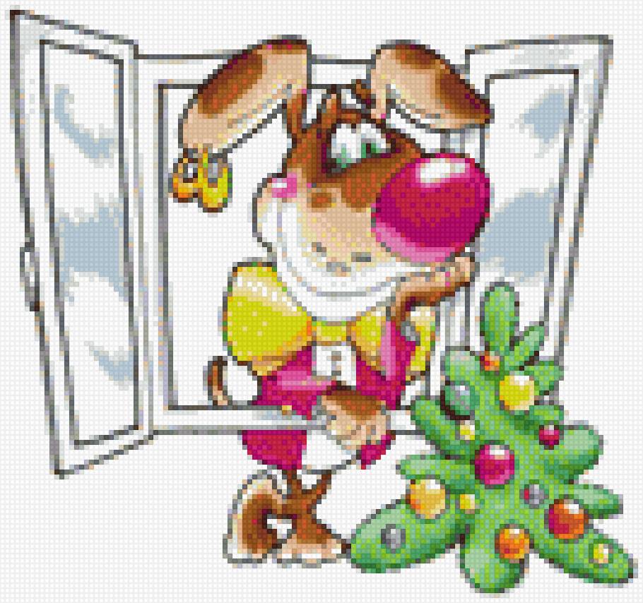 новогодний пес - предпросмотр