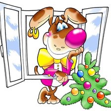 Схема вышивки «новогодний пес»