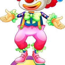 Схема вышивки «веселый клоун»