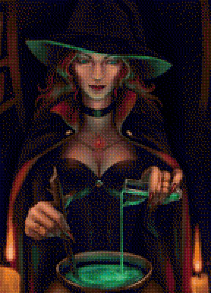 Колдовство - колдунья, рыжая, ведьма - предпросмотр