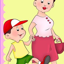 Схема вышивки «идем на прогулку»