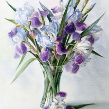 Схема вышивки «Букет ирисов»
