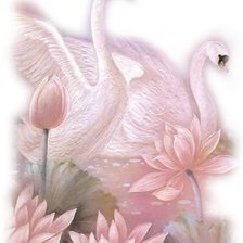 Схема вышивки «Лебеди»