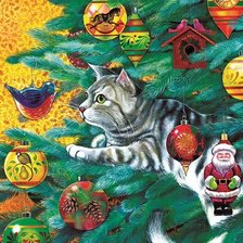 Схема вышивки «Кот»