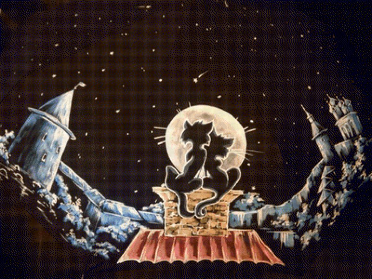 на крыше - животные, коты - предпросмотр