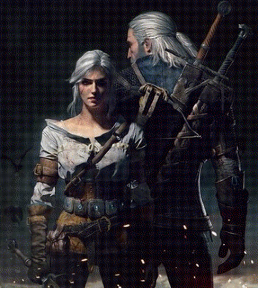 Цири и Геральт - геральт, ведьмак, цири - предпросмотр