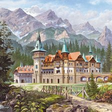 Схема вышивки «замок»