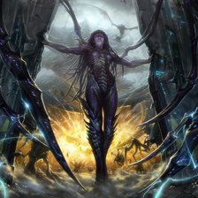 Схема вышивки «королева клинков»