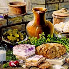 Схема вышивки «Деревенский натюрморт»