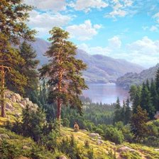 Схема вышивки «пейзаж»