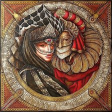 Схема вышивки «Панно "Маски"»