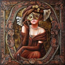 Схема вышивки «Панно "Дама в маске"»