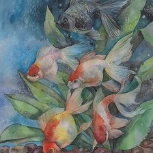 Схема вышивки «Рыбки»