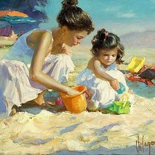 Схема вышивки «Песочные замки»