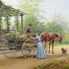 Схема вышивки «цветочница»