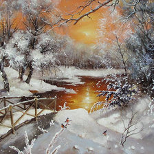 Схема вышивки «зима»