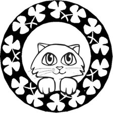 Схема вышивки «Коврик кошка»