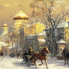 Схема вышивки «на зимней прогулке»