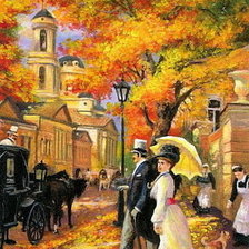 Схема вышивки «теплая осень»