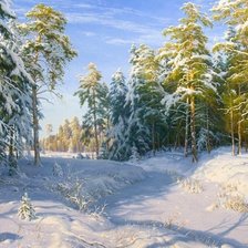 Схема вышивки «Замерзшая лесная речка»