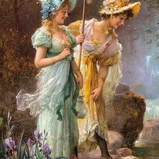 девушки у воды