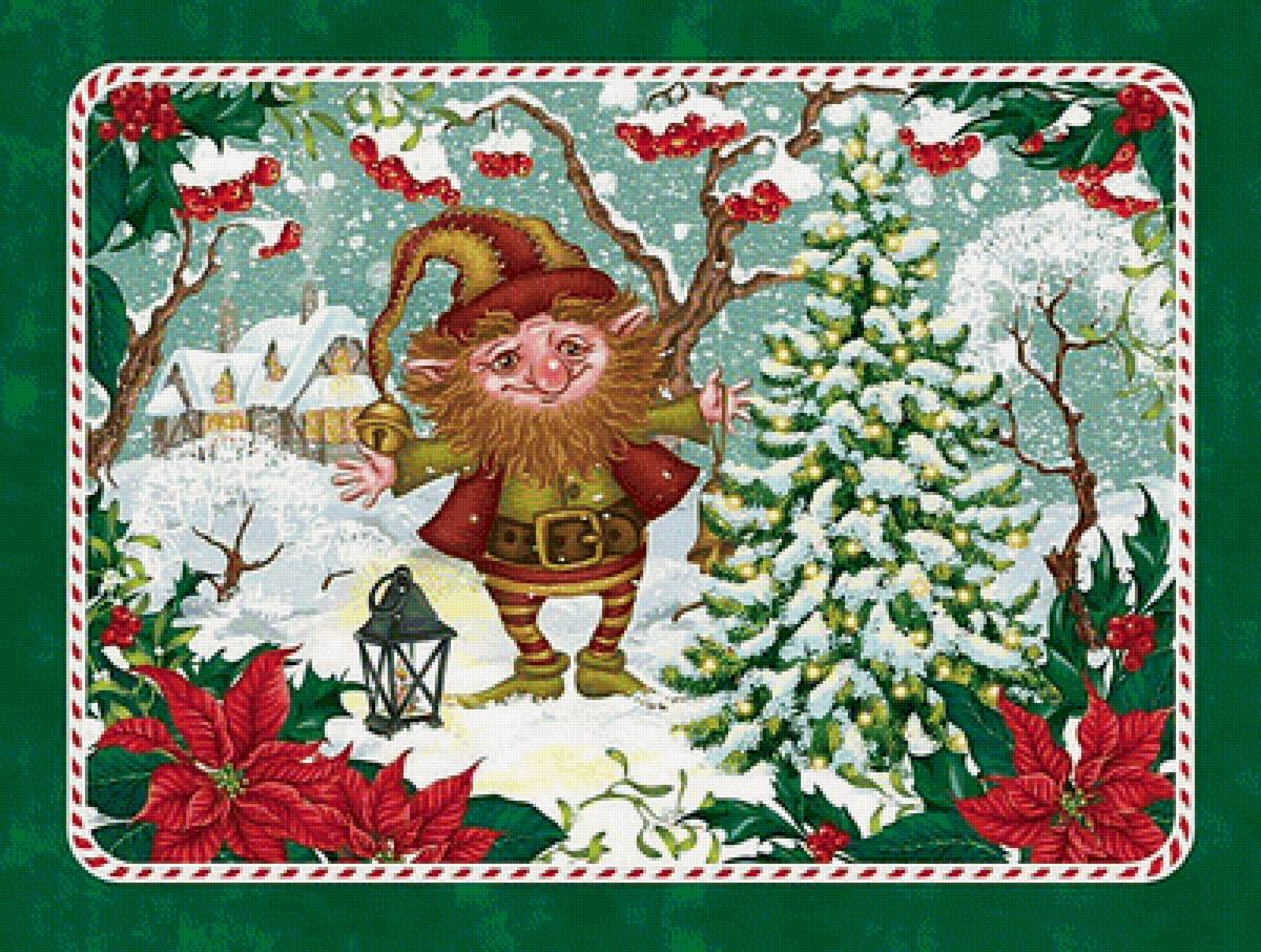 новогодний гном - новый год, зима - предпросмотр