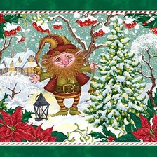Схема вышивки «новогодний гном»
