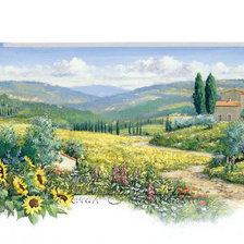 Схема вышивки «пейзаж»