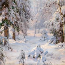 Схема вышивки «Снежный лес»