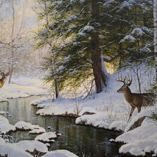 Схема вышивки «У лесного ручья»