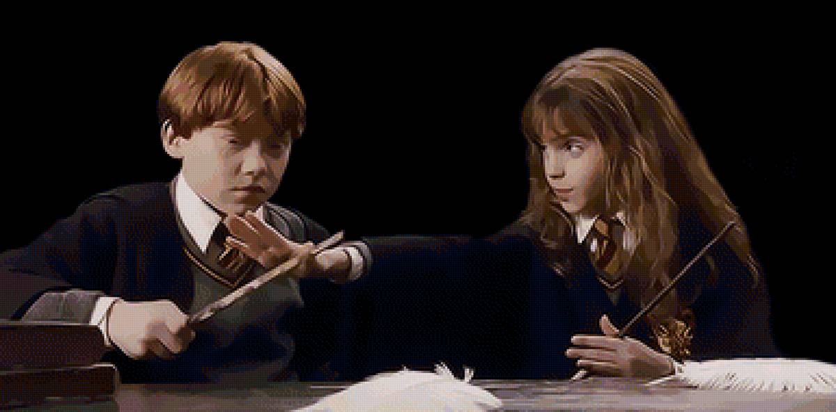 Левиоса Гермиона и Рон - гарри поттер, рон, левиоса, уизли, гермиона - предпросмотр