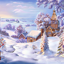 Схема вышивки «Красавица зима»