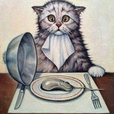 Схема вышивки «Кот и мышь»