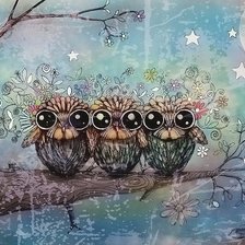 Схема вышивки «Совы»