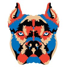 Схема вышивки «собака»