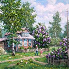 весной в деревне