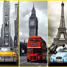 Схема вышивки «лондон - париж - нью йорк»