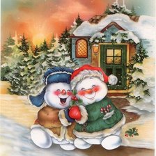 Веселые снеговики