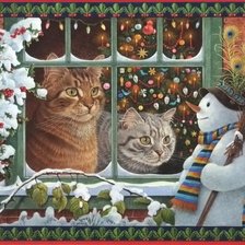 Схема вышивки «Коты»