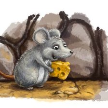 Схема вышивки «Мышка с сыром»