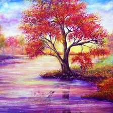 Схема вышивки «вечер, осень»