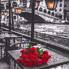 Схема вышивки «монохром, город, улица»