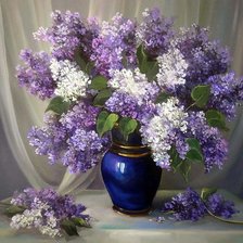 Схема вышивки «сирень»