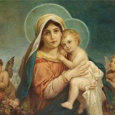 Схема вышивки «Мадонна с младенцем»