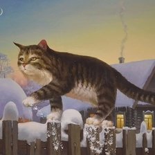 Схема вышивки «Кот»