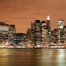 Схема вышивки «ночной город»