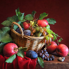 Схема вышивки «Корзина с фруктами»