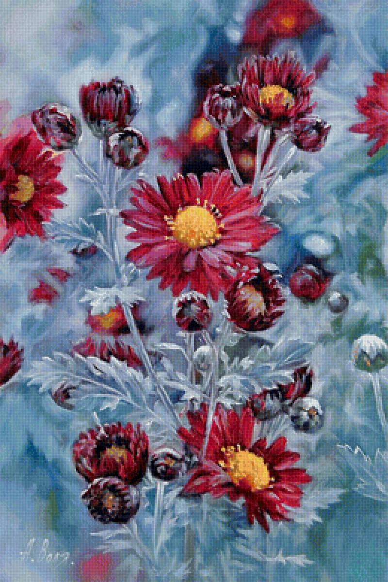 Осенние хризантемы - цветы - предпросмотр