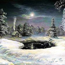 Схема вышивки «Зимний вечер.»